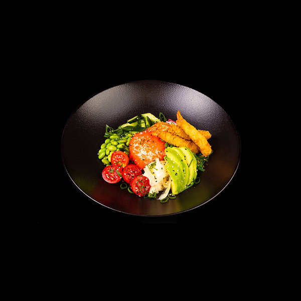 Poke Bļoda ar garnelēm tempūrā