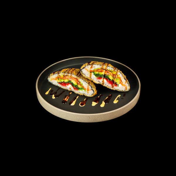 Salmon sushi burgers